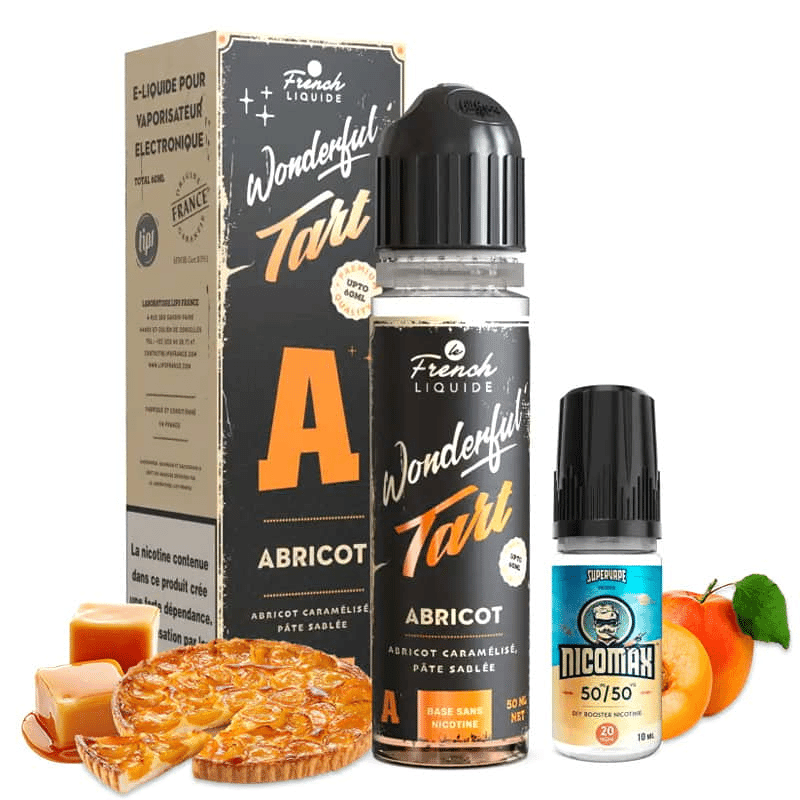 E-liquide Abricot 60ml (+ 1 Booster de Nicotine) -...