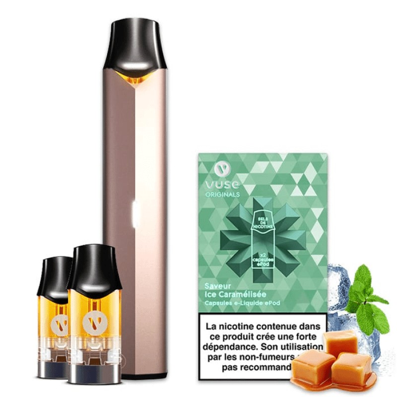 Kit Découverte Vype / Vuse Epod + 2 Capsules Ice Caramélisée