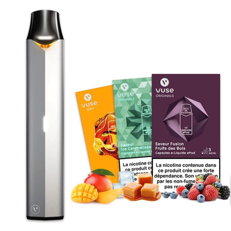Pack Découverte Vype / Vuse Epod + 3 saveurs fruitées