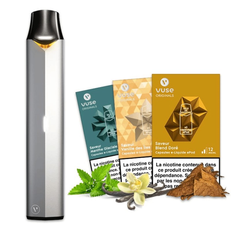 Pack Découverte Vype / Vuse Epod + 3 saveurs